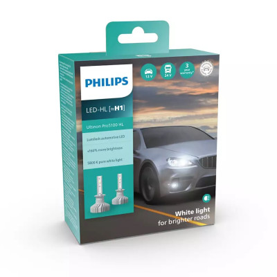 Комплект светодиодных ламп Philips H1 11258U51X2 LED Ultinon Pro5100 +160% 12/24V Комплект светодиодных ламп Philips H1 11258U51X2 LED Ultinon Pro5100 +160% 12/24V