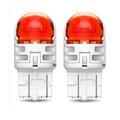Комплект светодиодных ламп Philips 11066AU60X2 W21/5W LED Ultinon Pro6000 SI 12V 2.5/0.5 W3x16q amber