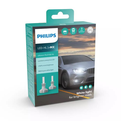 Комплект светодиодных ламп Philips H3 11336U51X2 LED Ultinon Pro5100 +160% Комплект светодиодных ламп Philips H3 11336U51X2 LED Ultinon Pro5100 +160%