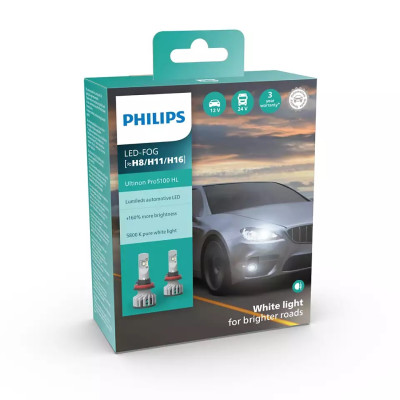 Комплект светодиодных ламп Philips H8/H11/H16 11366U51X2 LED Ultinon Pro5100 +160% Комплект светодиодных ламп Philips H8/H11/H16 11366U51X2 LED Ultinon Pro5100 +160%