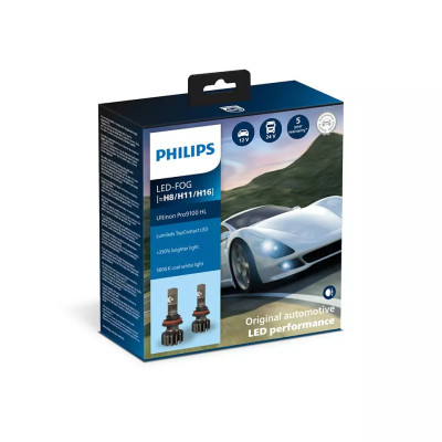 Комплект светодиодных ламп Philips H8/H11/H16 11366U91X2 LED Ultinon Pro9100 +350% Комплект светодиодных ламп Philips H8/H11/H16 11366U91X2 LED Ultinon Pro9100 +350%
