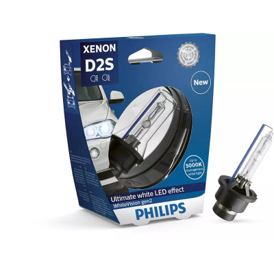Ксеноновая лампа Philips 85122WHV2S1 D2S 85V 35W P32d-2 WhiteVision gen2 5000K Ксеноновая лампа Philips 85122WHV2S1 D2S 85V 35W P32d-2 WhiteVision gen2 5000K