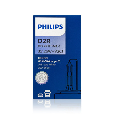 Ксеноновая лампа Philips 85126WHV2C1 D2R 85V 35W P32d-3 WhiteVision gen2 5000K
