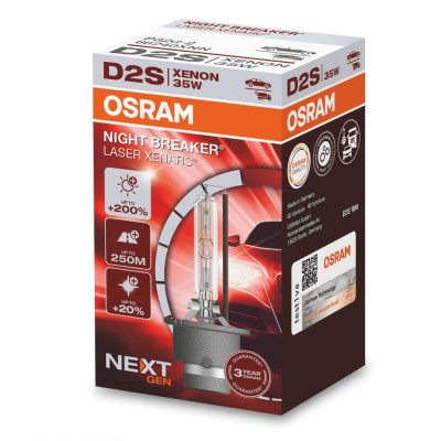 Ксеноновая лампа Osram 66240XNN Night Breaker Laser +200% D2S 85V 35W P32d-2 XENARC Ксеноновая лампа Osram 66240XNN Night Breaker Laser +200% D2S 85V 35W P32d-2 XENARC