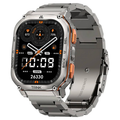 Смарт-часы тактические Kospet Tank M3 ULTRA Metal Silver (KTM0003UMS)