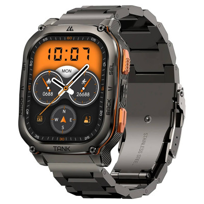 Смарт-часы тактические Kospet Tank M3 ULTRA Metal Black (KTM0003UMB)