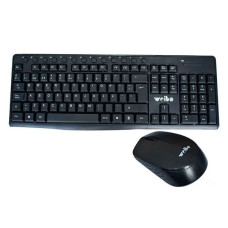 Комплект бездротової клавіатура з мишею Weibo WB-8012 2.4Ghz Black