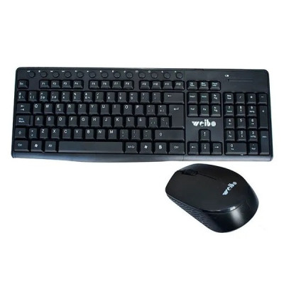 Комплект беспроводной клавиатура с мышью Weibo WB-8012 2.4Ghz Black