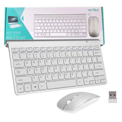 Комплект беспроводной клавиатура с мышью Weibo WB-8066 2.4Ghz White Комплект беспроводной клавиатура с мышью Weibo WB-8066 2.4Ghz White