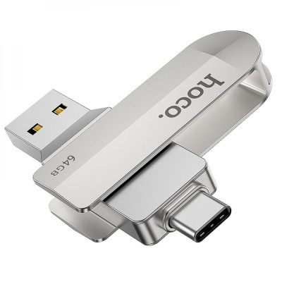 Флеш память USB Hoco UD10 Type-C 64 GB USB 3.0 Steel (30037_2475601)