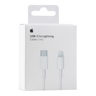 Кабель для заряджання USB Apple Type-C to Lightning 1 м Білий Кабель для заряджання USB Apple Type-C to Lightning 1 м Білий
