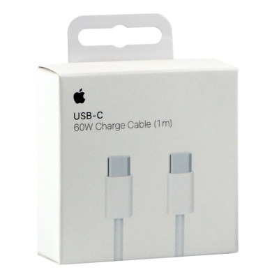 Кабель для зарядки Apple Type-C to Type-C 60W Белый Кабель для зарядки Apple Type-C to Type-C 60W Белый