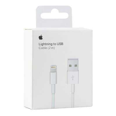 Кабель для заряджання USB Apple USB/Lightning 2m Білий Кабель для заряджання USB Apple USB/Lightning 2m Білий