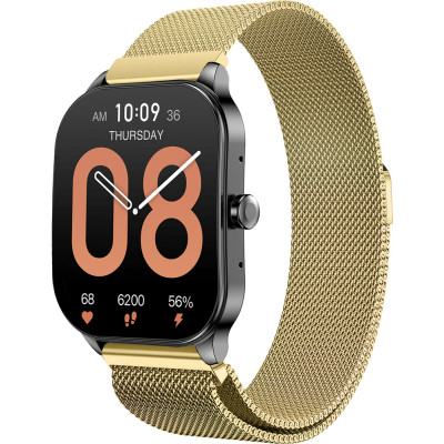 Ремешок 22 мм миланская петля BeWatch для Amazfit Pop 3S / 3R Золотой (1020228.1)