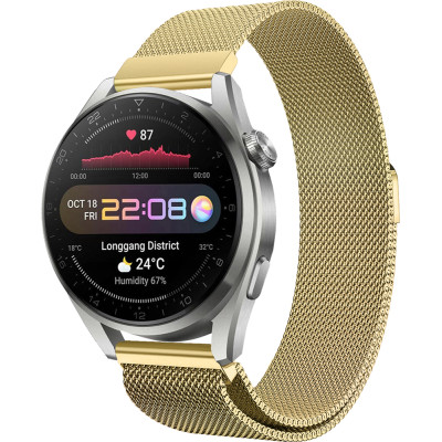 Ремешок 22 мм миланская петля BeWatch для Huawei Watch 3 / 3 Pro Золотой (1020228.2U)