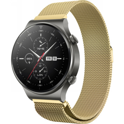 Ремінець 22 мм міланська петля BeWatch для Huawei Watch GT / GT2 / GT2 Pro Золотий (1020228.3U) Ремінець 22 мм міланська петля BeWatch для Huawei Watch GT / GT2 / GT2 Pro Золотий (1020228.3U)