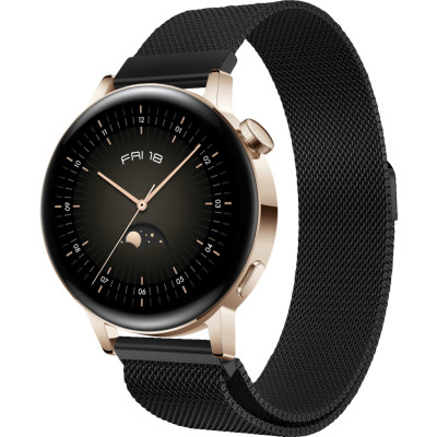 Ремешок 20 мм миланская петля BeWatch для Huawei Watch GT3 42mm Черный (1010201.8U)