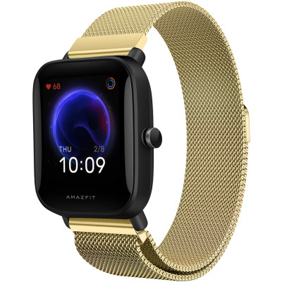 Ремінець 20 мм міланська петля BeWatch для Amazfit Bip 3 / Pro / U Pro Золотий (1010228.8) Ремінець 20 мм міланська петля BeWatch для Amazfit Bip 3 / Pro / U Pro Золотий (1010228.8)