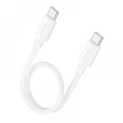 Кабель для заряджання Hoco X96 Hyper PD60W/3A Type-C to Type-C 0.25 m White