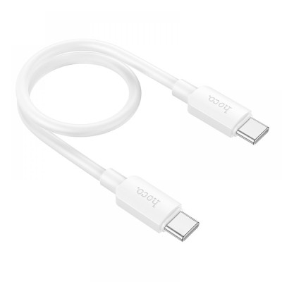 Кабель для заряджання Hoco X96 Hyper PD60W/3A Type-C to Type-C 0.25 m White Кабель для заряджання Hoco X96 Hyper PD60W/3A Type-C to Type-C 0.25 m White