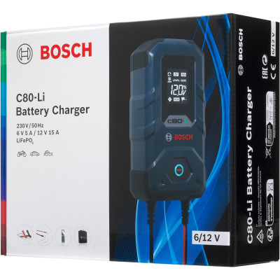 Зарядний пристрій для акумуляторів Bosch C80-LI 6/12V 15A 0189921080 Зарядний пристрій для акумуляторів Bosch C80-LI 6/12V 15A 0189921080
