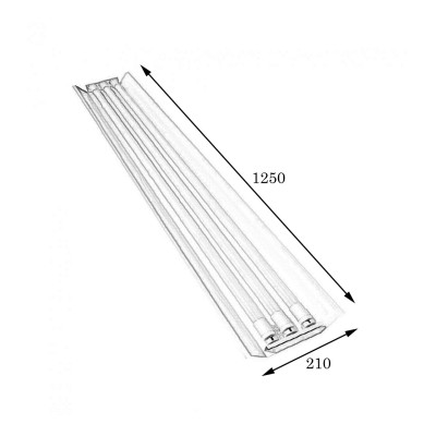 Светильник открытый под три led лампы T8 СПВ 03-1200 MSK Electric Светильник открытый под три led лампы T8 СПВ 03-1200 MSK Electric