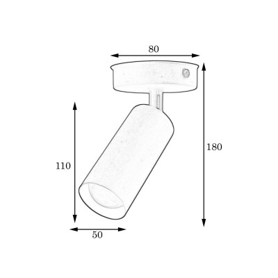 Світильник у стилі лофт MSK Electric Tube спот із поворотним механізмом NL 1105-1 SILVER Світильник у стилі лофт MSK Electric Tube спот із поворотним механізмом NL 1105-1 SILVER