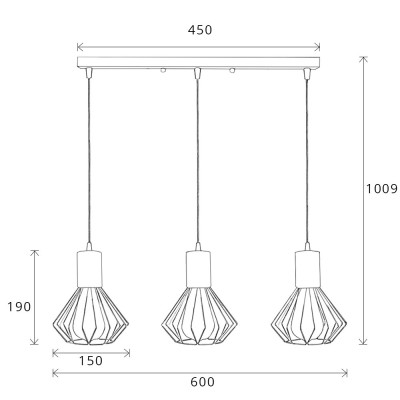 Світильник лофт MSK Electric Diadem підвісний на планці з бронзовим патроном NL 2215-3 BK+BN Світильник лофт MSK Electric Diadem підвісний на планці з бронзовим патроном NL 2215-3 BK+BN