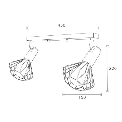 Светильник лофт MSK Electric Diadem настенно-потолочный NL 22151-2W белый Светильник лофт MSK Electric Diadem настенно-потолочный NL 22151-2W белый