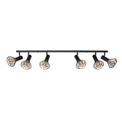 Світильник лофт MSK Electric Diadem стельовий NL 22151-6 BK