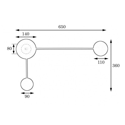 Светильник настенный MSK Electric Disk на две лампы G4 белый NL 3665-2 WH