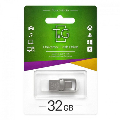 Флешка T&G 2&1USB/Type C 32Gb Metal 104 USB Flash Drive Steel Флешка T&G 2&1USB/Type C 32Gb Metal 104 USB Flash Drive Steel