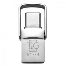 Флешка T&G 2&1 USB/Type-C 64Gb USB Flash Drive Steel