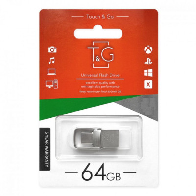 Флешка T&G 2&1 USB/Type-C 64Gb USB Flash Drive Steel Флешка T&G 2&1 USB/Type-C 64Gb USB Flash Drive Steel