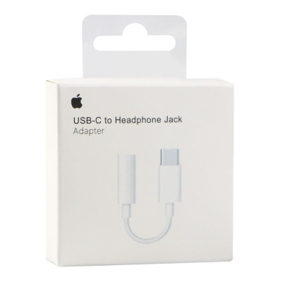 Перехідник Aux Apple Type-C to 3.5 Jack Білий Перехідник Aux Apple Type-C to 3.5 Jack Білий