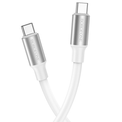 Кабель передачі даних Borofone BX82 Bountiful Type-C to Type-C 1 m 60W 20V / 3A White