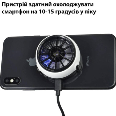 Охлаждение вентилятр Dobe Мемо для телефона с RGB и элементом пельтье и беспроводной зарядкой 03 Черный Охлаждение вентилятр Dobe Мемо для телефона с RGB и элементом пельтье и беспроводной зарядкой 03 Черный
