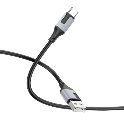 Кабель для заряджання USB Borofone BX101 Creator USB-Type C 3A 1 м Чорний Кабель для заряджання USB Borofone BX101 Creator USB-Type C 3A 1 м Чорний