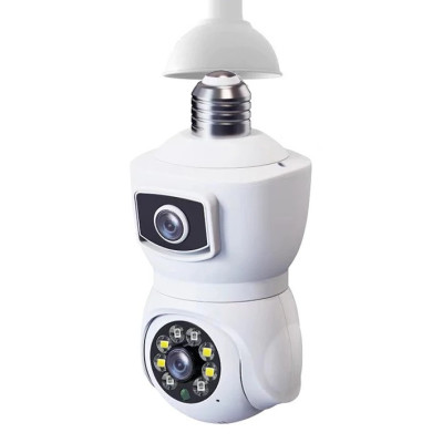 IP камера видеонаблюдения в патрон RIAS V380-E27 (v380 APP) Wi-Fi 2 объектива 2MP+2MP White IP камера видеонаблюдения в патрон RIAS V380-E27 (v380 APP) Wi-Fi 2 объектива 2MP+2MP White