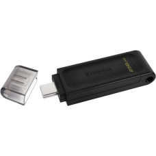 Флеш память USB Kingston DT 70 Type-C 256 GB USB 3.2 Black (33295_3030411)