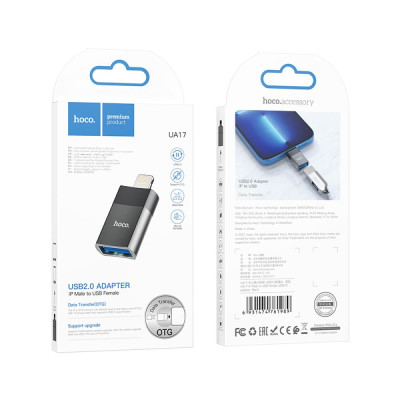 Адаптер переходник OTG Hoco UA17 Lightning-USB 2.0 Black (31552_2906977) Адаптер переходник OTG Hoco UA17 Lightning-USB 2.0 Black (31552_2906977)