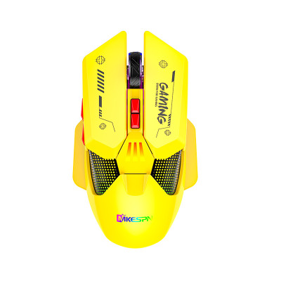 Миша бездротова ігрова з акумулятором та підсвідкою Imice 2.4 gHz MiKespN W19 E-Sports Yellow