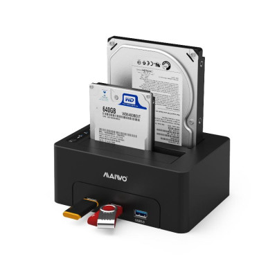 Док-станція клонувальник Maiwo для двох SSD/HDD 2.5/3.5 Док-станція клонувальник Maiwo для двох SSD/HDD 2.5/3.5