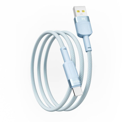 Кабель для заряджання USB Ridea RC-CP43 ColorPro USB-Type C 60W 20V/3A 1.2 м Блакитний