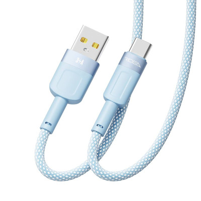 Кабель для заряджання USB Ridea RC-CP43 ColorPro USB-Type C 60W 20V/3A 1.2 м Блакитний Кабель для заряджання USB Ridea RC-CP43 ColorPro USB-Type C 60W 20V/3A 1.2 м Блакитний