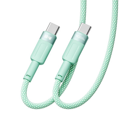 Кабель для заряджання USB Ridea RC-CP43 ColorPro Type-C to Type-C 60W 20V/3A 1.2 м Зелений Кабель для заряджання USB Ridea RC-CP43 ColorPro Type-C to Type-C 60W 20V/3A 1.2 м Зелений