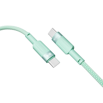 Кабель для заряджання USB Ridea RC-CP43 ColorPro Type-C to Type-C 60W 20V/3A 1.2 м Зелений Кабель для заряджання USB Ridea RC-CP43 ColorPro Type-C to Type-C 60W 20V/3A 1.2 м Зелений