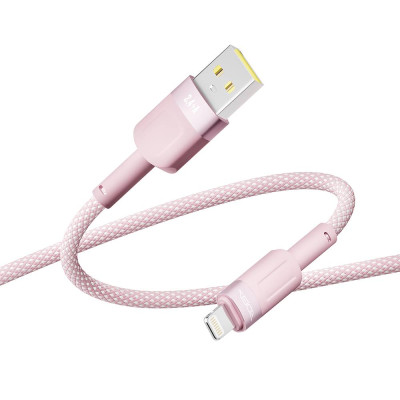 Кабель для заряджання USB Ridea RC-CP43 ColorPro USB-Lightning 12W 5V/2.4A 1.2 м Рожевий