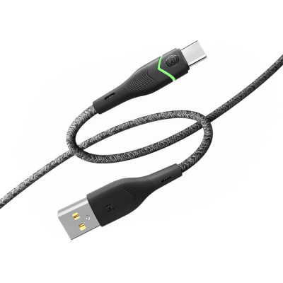 Кабель для заряджання USB Ridea RC-RL15 RGB Light USB-Type C 60W 20V/3A 1.2 м Чорний Кабель для заряджання USB Ridea RC-RL15 RGB Light USB-Type C 60W 20V/3A 1.2 м Чорний