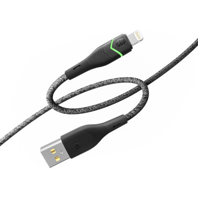 Кабель для заряджання USB Ridea RC-RL15 RGB Light USB-Lightning 12W 1.2 м Чорний Кабель для заряджання USB Ridea RC-RL15 RGB Light USB-Lightning 12W 1.2 м Чорний